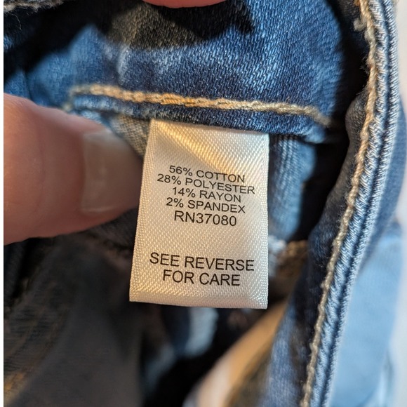 Boho Western Cottage Cowgirl Rodeo Denim Patchwork Skirt Blue Wash 10‎ Skirt - Picture 10 of 11